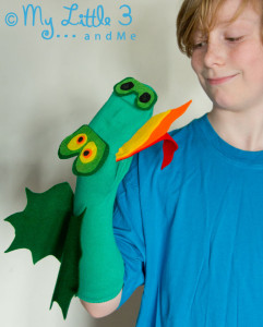 dragon sock puppet