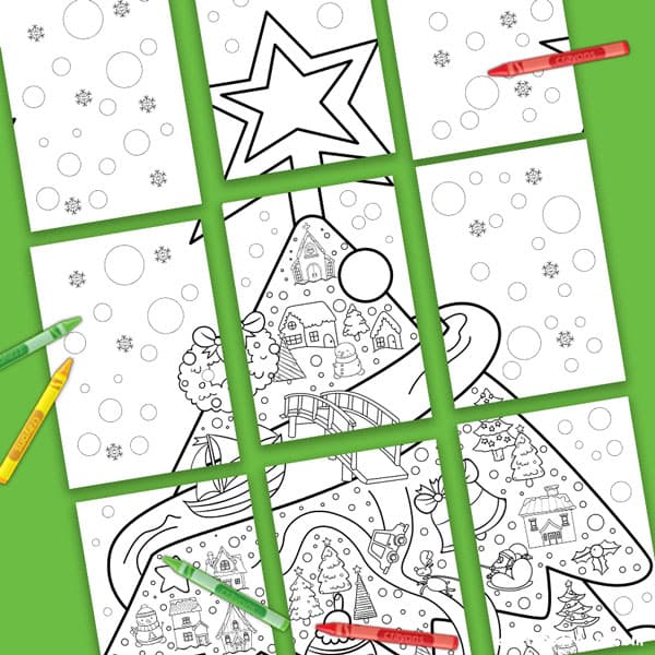 Giant Christmas Tree Coloring Pages Free Printable