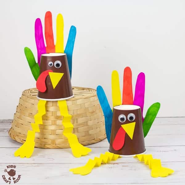 Handprint and Paper Cup Turkey Craft