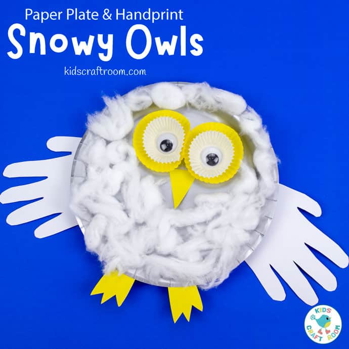 Paper Plate Snowy Owl Craft